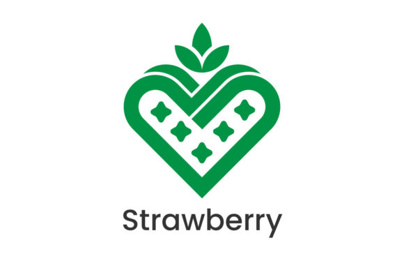 Abstract Strawberry Logo: A Fresh Take on Fruit-Inspired Branding