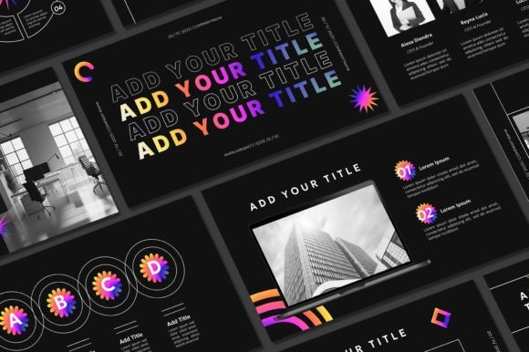 Black Gradient Powerpoint Template: Your Path to Modern Design