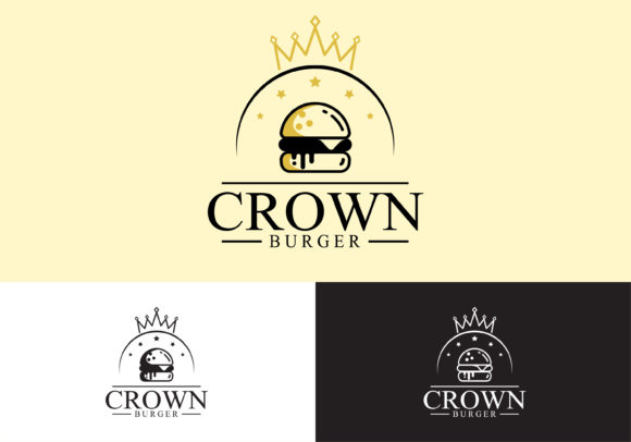 Burger Crown Restaurant Logo Concept: A Design Asset Guide