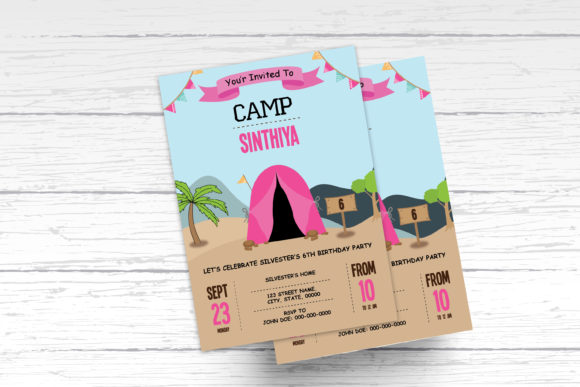 Camping Tent Party Invitation: A Whimsical Template for Your Next Event