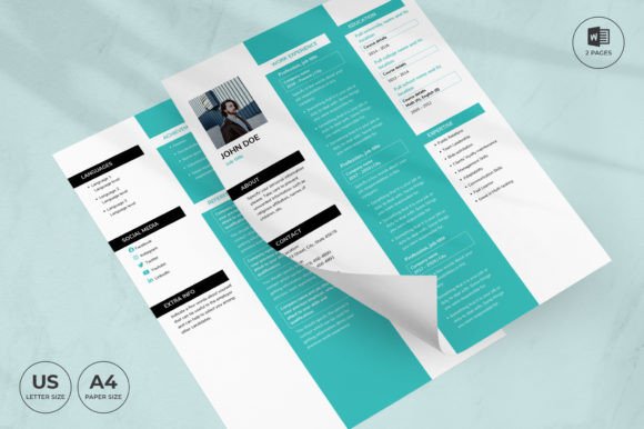 Creative Agency Resume Template CV: Stand Out Professionally