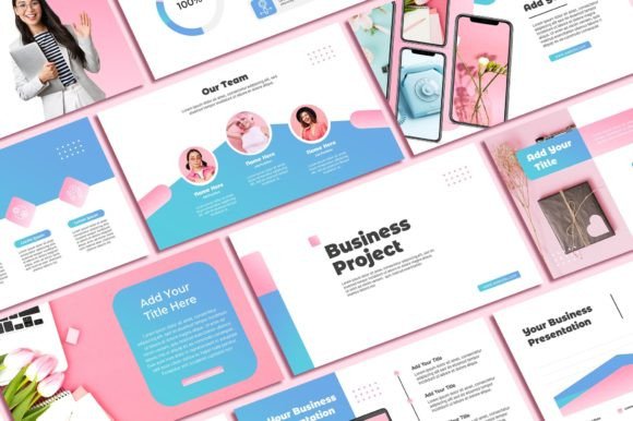 Elevate Your Slides with the Pink Blue Powerpoint Template