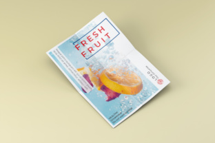 Fresh Fruit Promotion Flyer Template: A Minimalist Design Asset