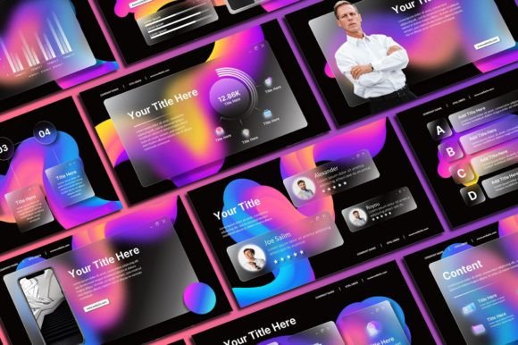 GlassMorph PowerPoint Template: Futuristic Design for Modern Professionals