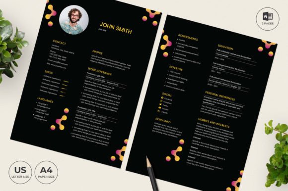 Modern Resume Design: The Bar Lounge Template CV