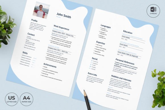 Online Courses Resume Template CV: Make Your Name Memorable