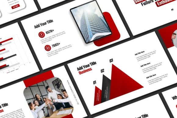 Red and Black Powerpoint Template: Command Attention with Futuristic Design