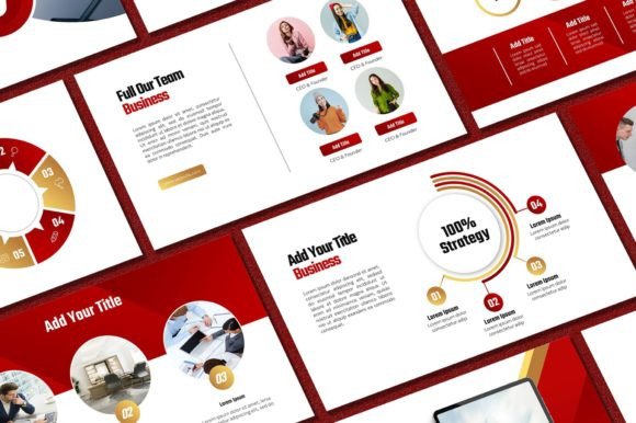 Red and Gold Powerpoint Template: Elevate Your Presentations with Sky Creation