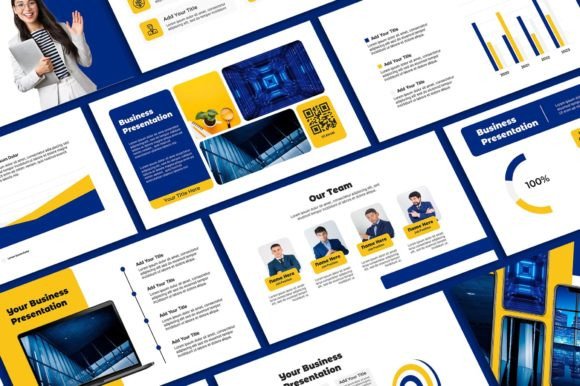 Yellow Blue Powerpoint Template: Elevate Your Visual Storytelling